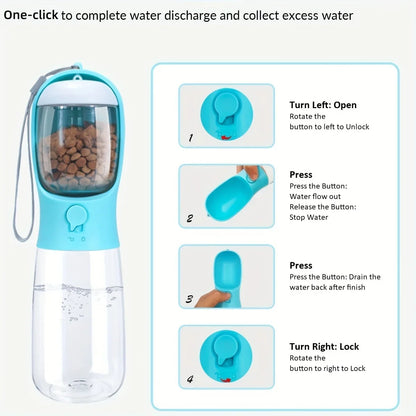 Bottle with Storage Food and Water 3 in 1